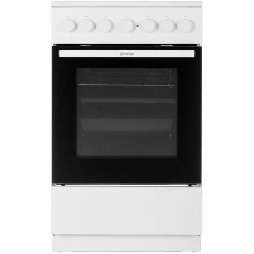 Плита стеклокерамическая GORENJE GEC5B41WG белый (конвекция, гриль)
